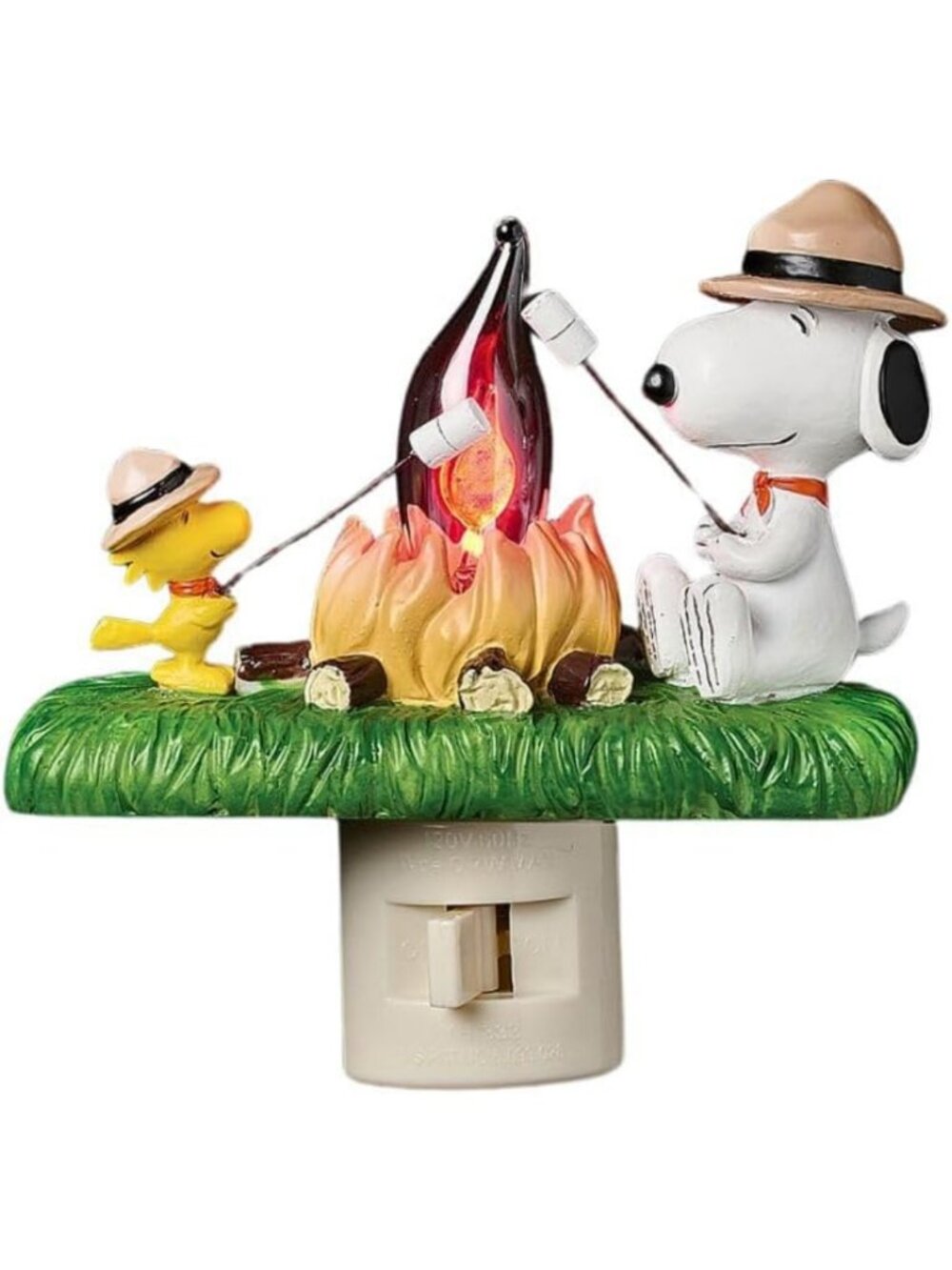 Cozy Camping Night Light – 4.5-Inch Flickering Flame Nite Lite for Kids' Room